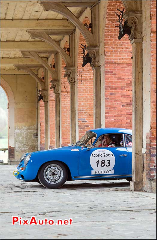 Porsche 356sc, n183, chateau dampierre, Tour Auto 2013