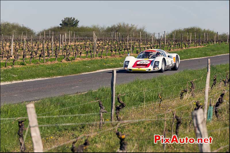 Porsche 906, n287, vignes Cheverny Tour Auto 2013