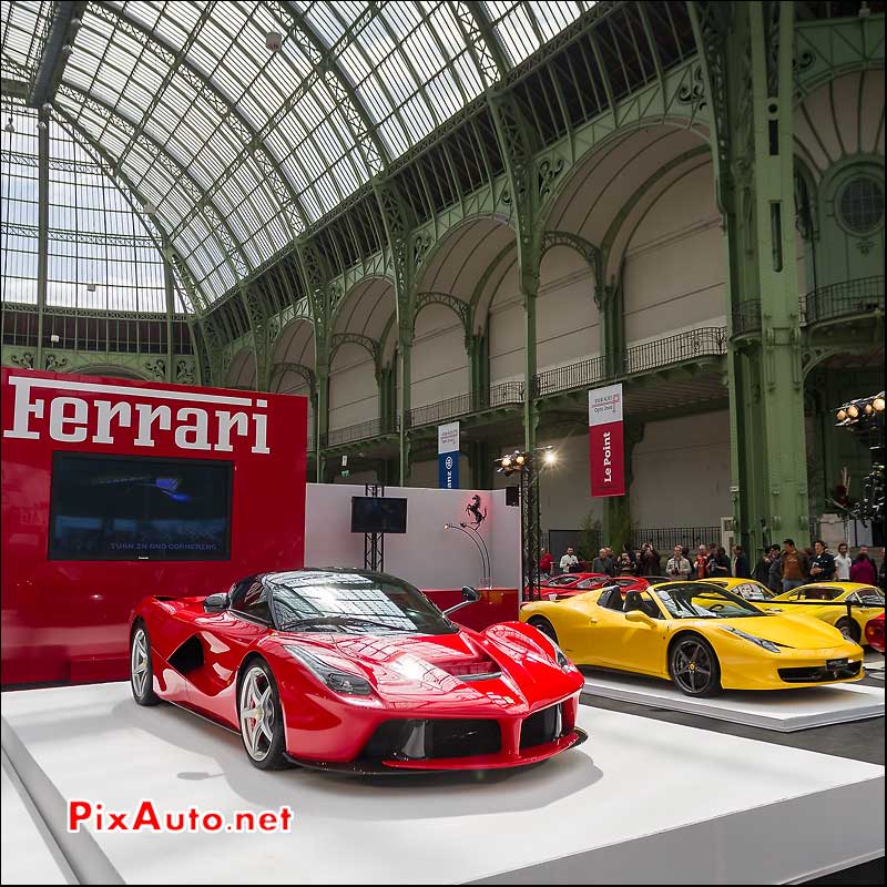 LaFerrari, 458 spider, stand Ferrari au Grand Palais