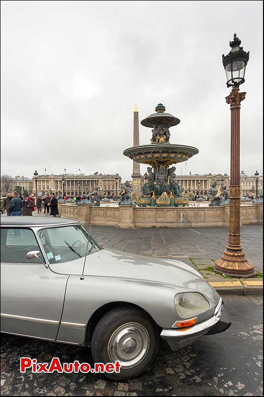 citroen-ds, place de la concorde, traversee de paris