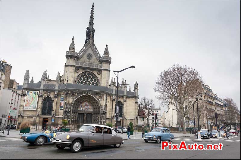 citroen ds, traversee de paris 2013