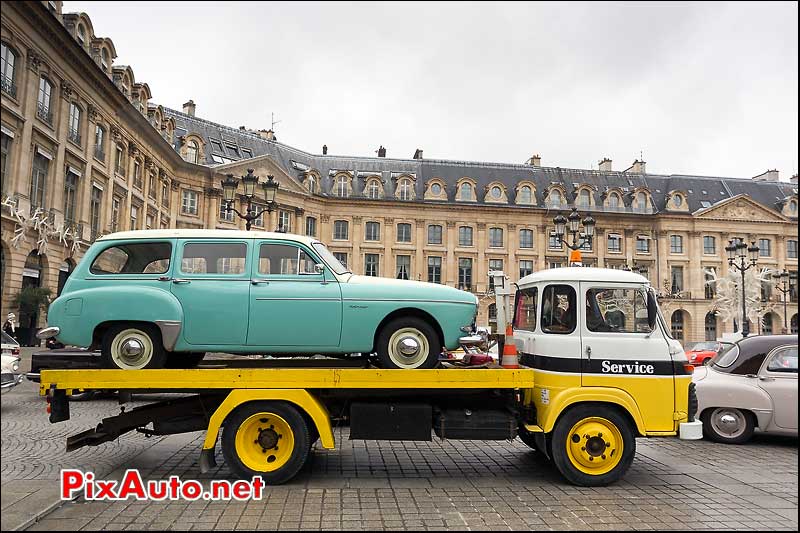 depanneuse super goelette, place vendome, traversee de paris