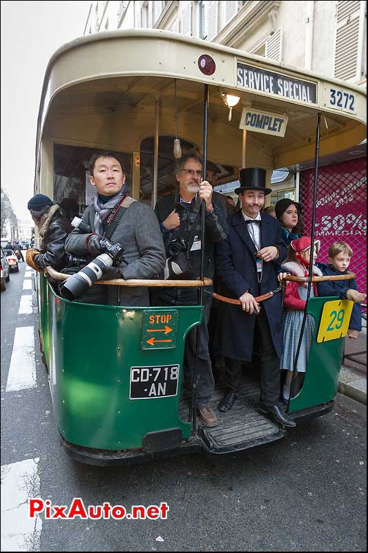 bus a plateforme, traversee de paris 2013