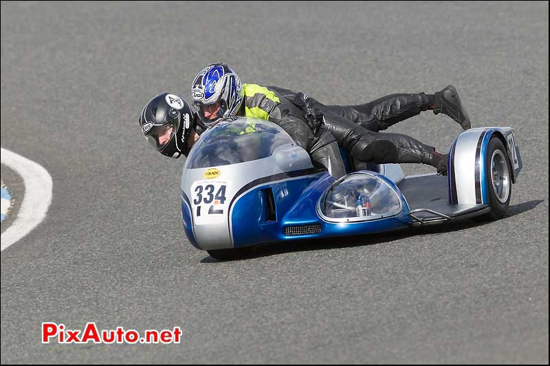 side-car n334, 16e trophee coluche circuit carole parabolique