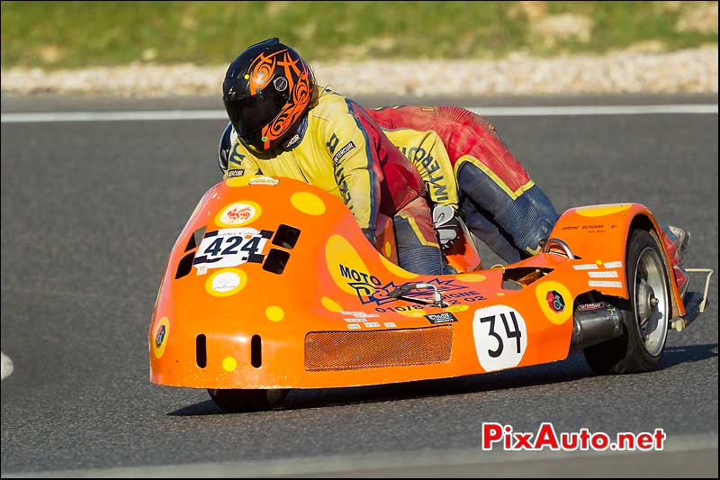 side-car n424, 16e trophee coluche circuit carole parabolique