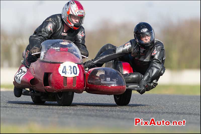 side-car ancien n430, 16e trophee coluche circuit carole