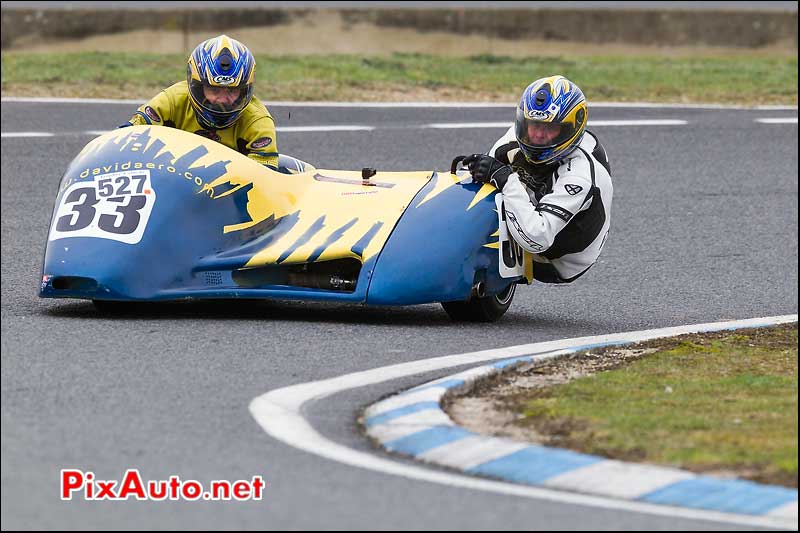 side-car n527, 16e trophee coluche circuit carole alfa