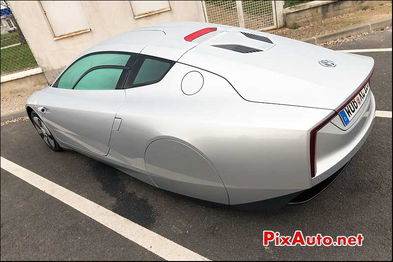 Prototype Volkswagen XL1, Vue 3/4 arriere, UTAC Linas-Montlhery