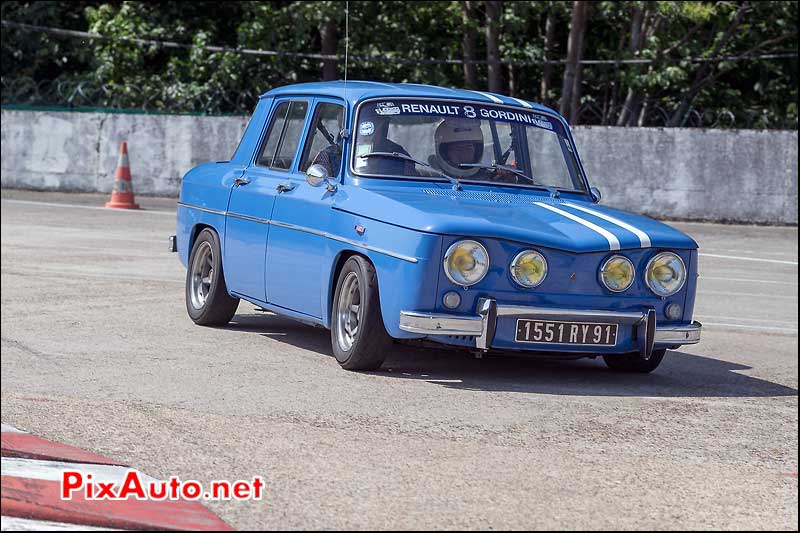Renault 8 Gordini Entree Chicane Nord, 90 ans Autodrome