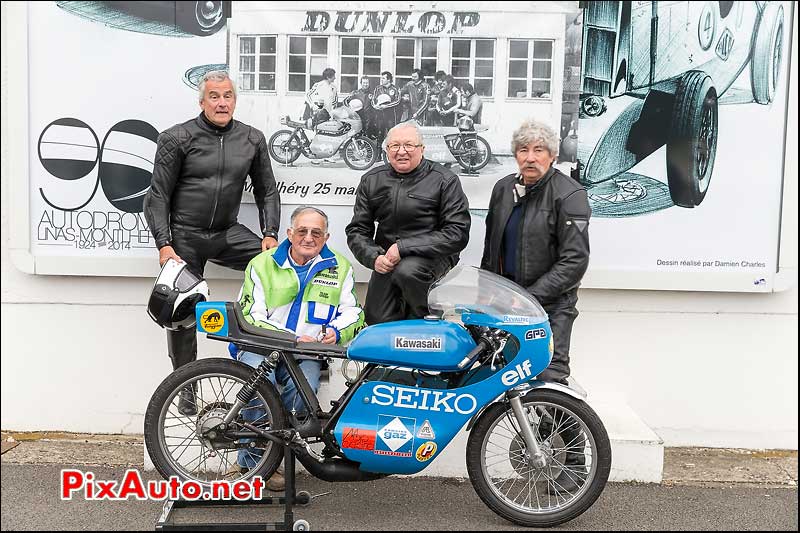 Tentative Records 6heures Kawasaki 125cc, Autodrome Heritage Festival