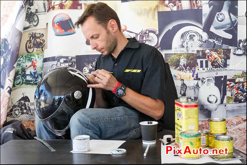 Peinture Perso Casque Fernandes Designs, Cafe Racer Festival 2014