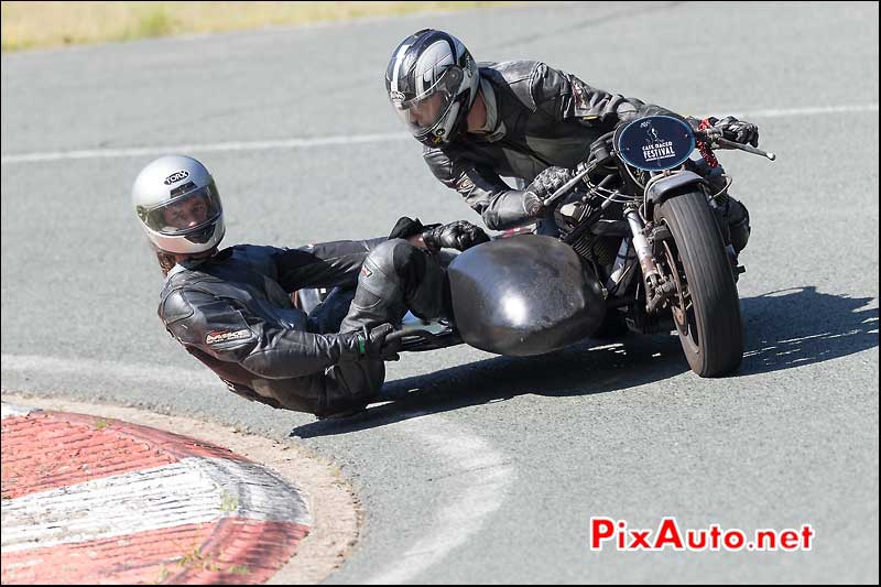 Side Car Moto Guzzi Chicane du Faye, Circuit Linas-Montlhery