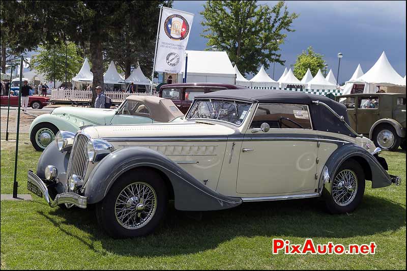 Delahaye 135M Cabriolet, hommage carrossier francais Mans Classic