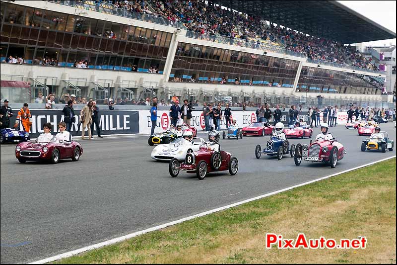 Depart voitures Litte Big Mans, Le Mans Classic