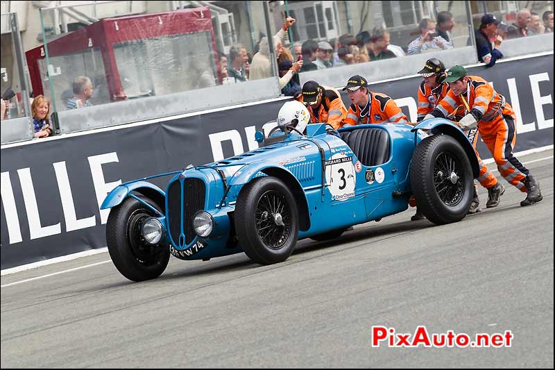 Plateau 1, Depart poussette Delahaye 135 S, Le Mans Classic