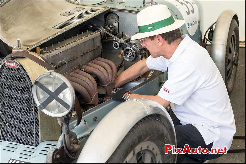 Moteur Bugatti T35, paddock Le Mans Classic, Plateau 1