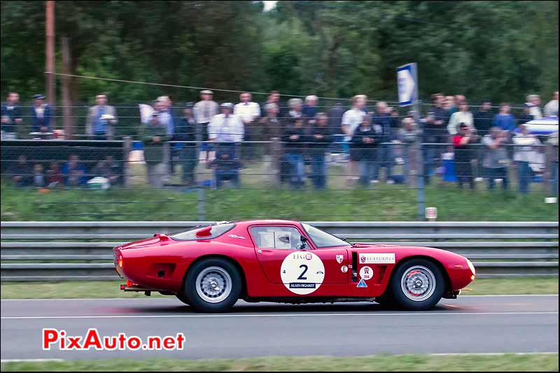 Bizzarrini 5300GT, freinage virage Arnage, Le Mans Classic