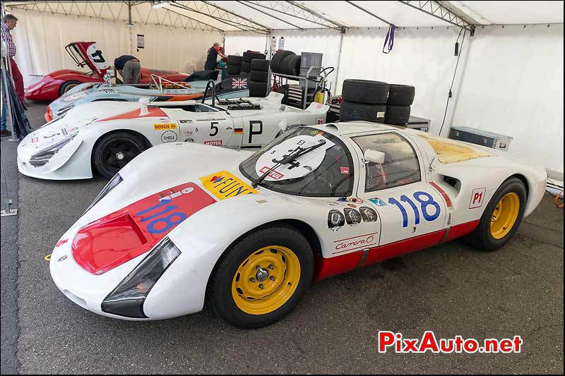 Porsche 906 au Paddock, Le Mans Classic