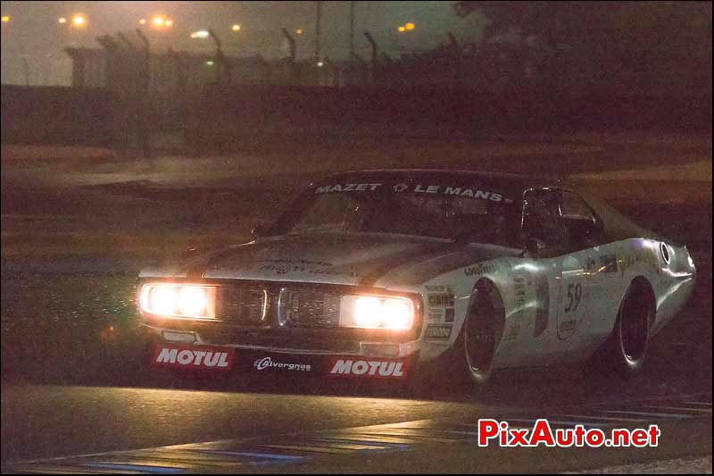 Dodge Charger, course de nuit Le Mans Classic