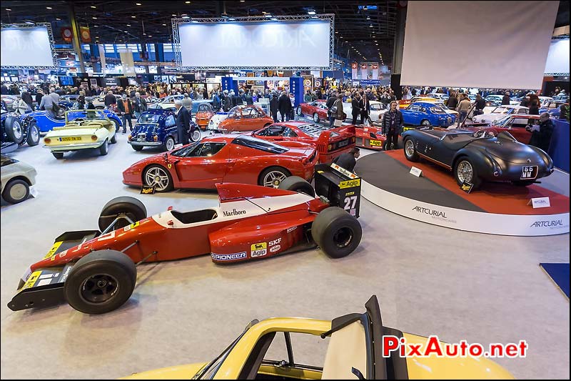 presentation ferrari Enzo, F40, M166, Arcurial Salon Retromobile