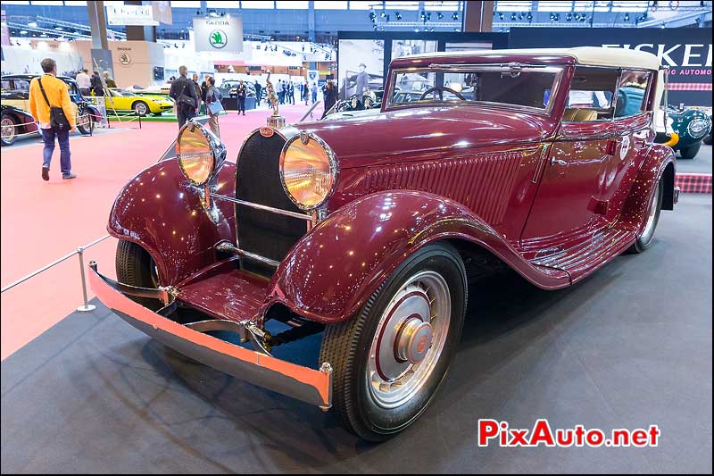 Bugatti type 46S, stand Fiskens, Salon Retromobile 2014