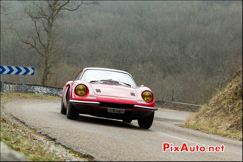 Dino 246GT, coteau de Prenois, Rallye-de-Paris 2014