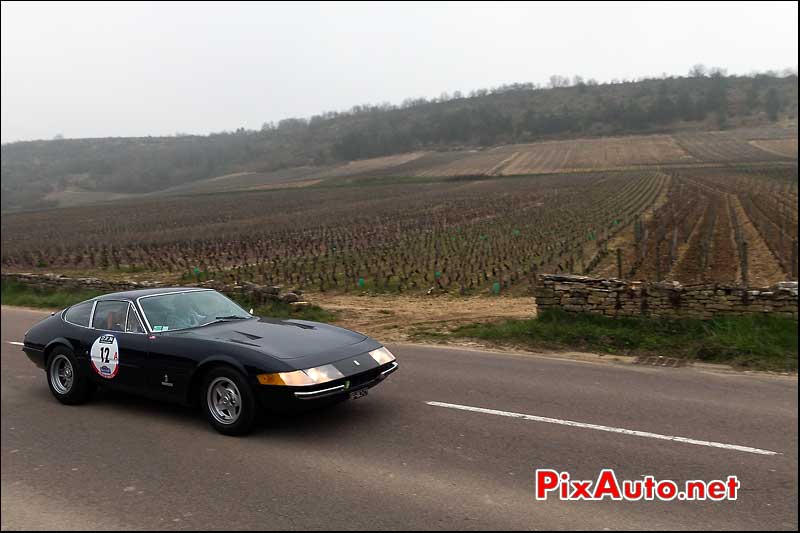 Ferrari 365GTB4 #12, Coteaux de Beaune, 21E Rallye-de-Paris