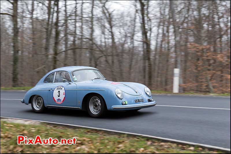 Porsche 356 #3, foret de Fontainebleau, 21e Rallye-de-Paris