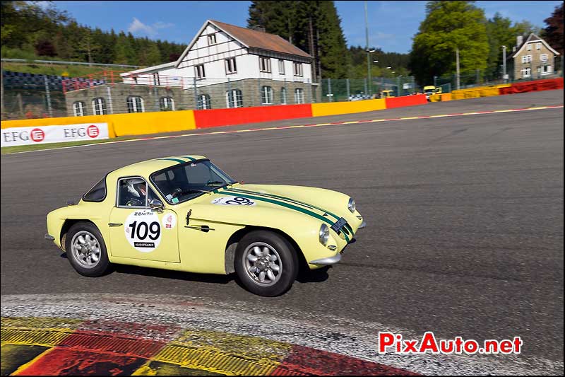 TVR Grantura Mk3, sixties endurance SPA-Classic, virage la source