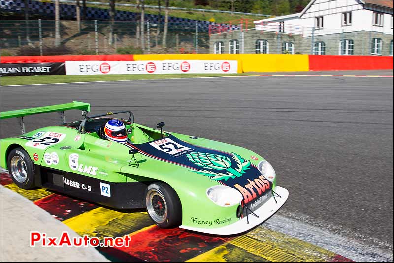 Sauber C5 BMW, virage la Source, SPA-Classic CER2