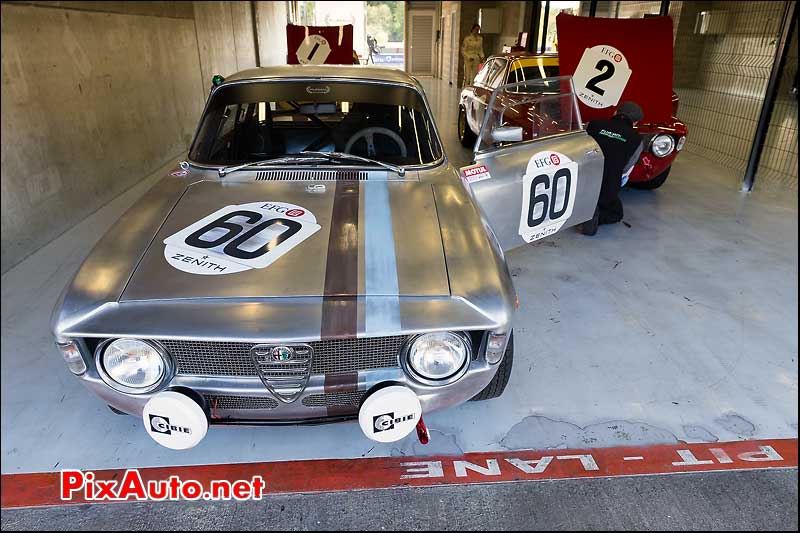 Alfa Romeo Giulia Sprint GTA, au pit, U2TC SPA-Classic