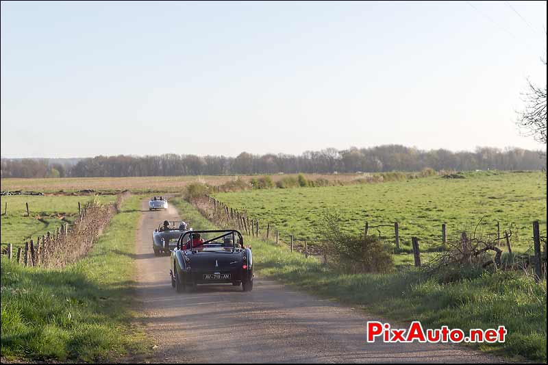 Austin Healey 100M, route Haute Marne, Tour-Auto-Optic-2000 