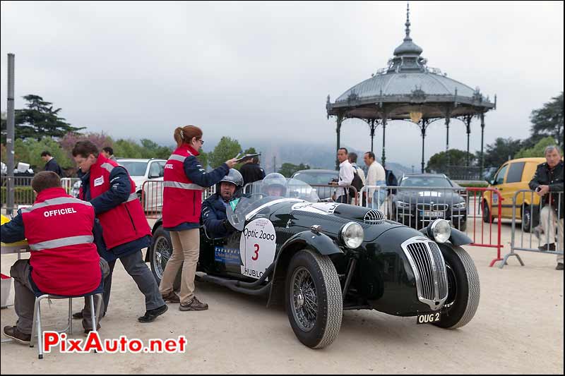 Frazer Nash Le Mans Replica, depart Valence, Tour-Auto-Optic-2000