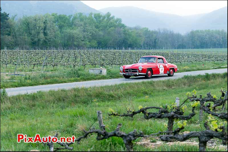 Mercedes-Benz 190SL, Vignes Cotes du Rhone, Tour-Auto-Optic-2000