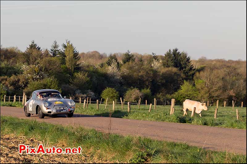 Porsche 356B, route Haute Marne, Tour-Auto-Optic-2000 