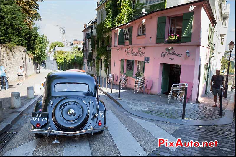 Citroen Traction Butte Montmartre, Traversee de Paris estivale