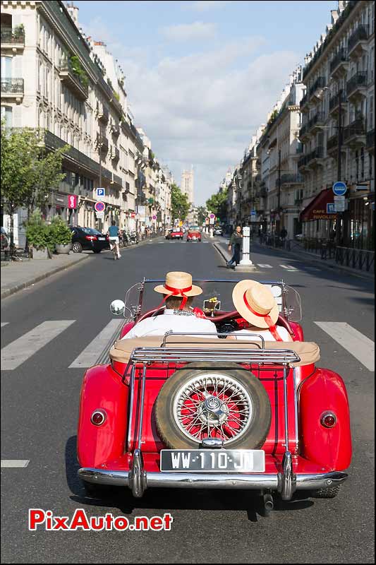 MG TF Roadster, Traversee de Paris estivale