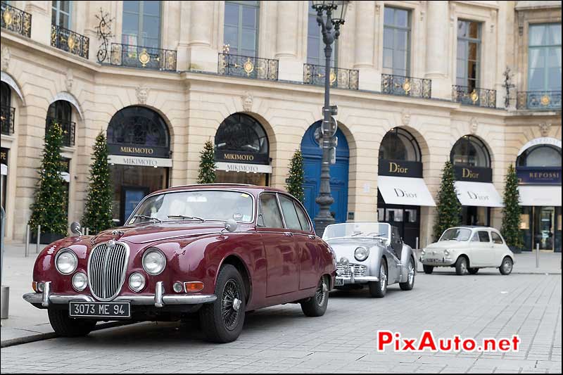 Jaguar MK, place Vendomes, 14e Traversee de Paris