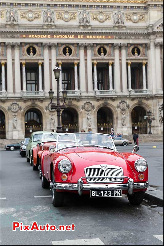 Roadster MG, Traversee de Paris 2014