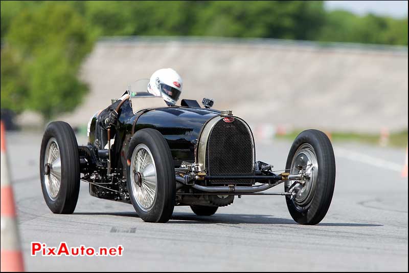 Vintage Revival Montlhery 2015, Bugatti T59 GP dans Chicane Nord