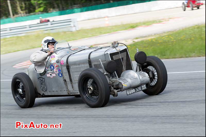 Vintage Revival Montlhery, MG Monaco dans Chicane Nord