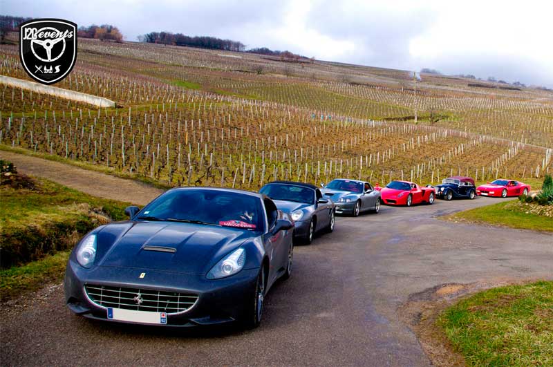 1re Maconnais Roadtrip, vignoble maconnais, Ferrari California