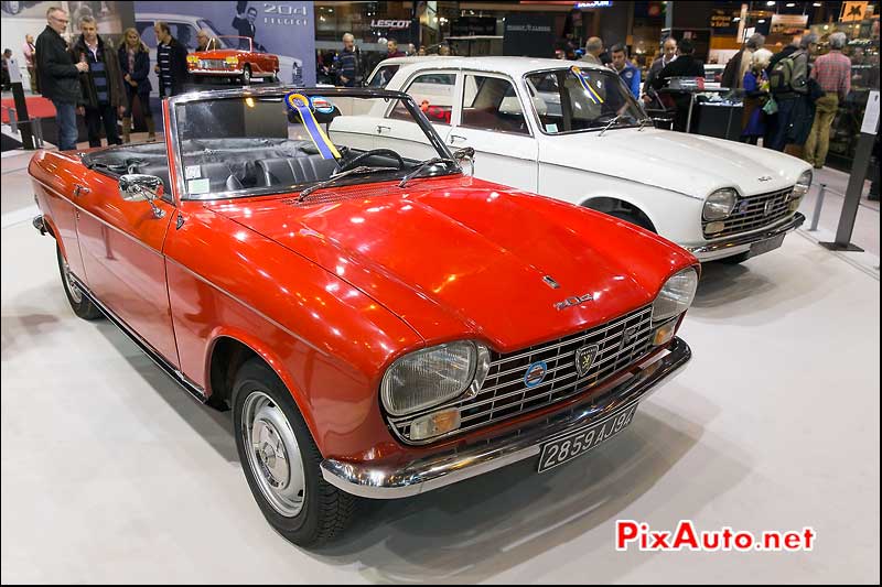 Salon Retromobile, Peugeot 204 Cabriolet et Berline