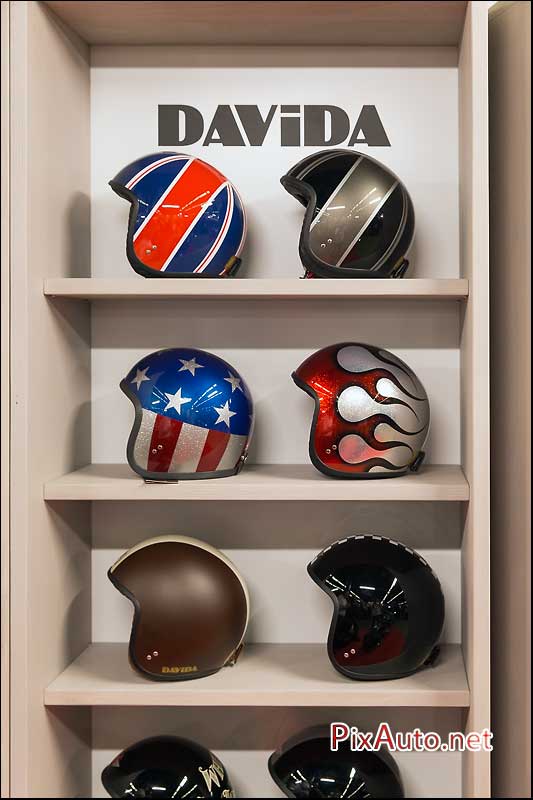 Salon-Moto-Legende 2015, Casques Davida