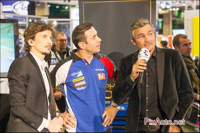 Salon-de-la-Moto, Arnaud Tsamere, Vincent Philippe, Richard Virenque