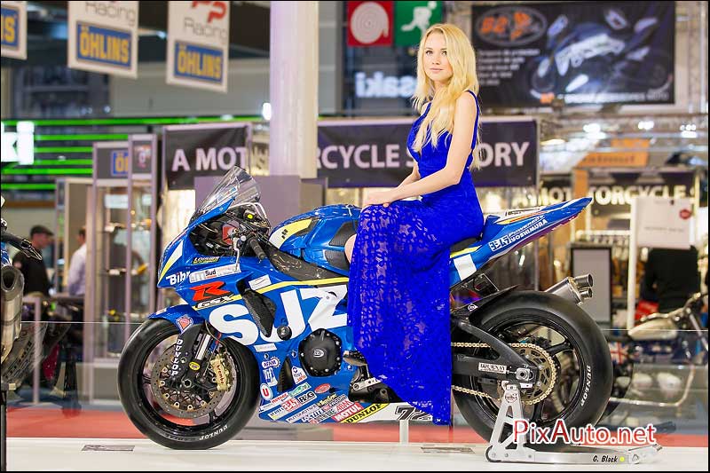 Salon-de-la-Moto 2015, Hotesse Suzuki GSX-R 1000 Superbike