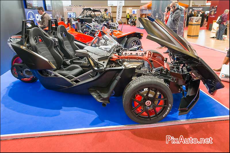 Salon-de-la-Moto 2015, Polaris Slingshot Capot Ouvert