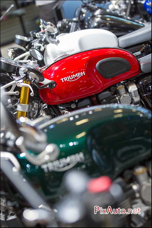 Salon-de-la-Moto 2015, Reservoir Triumph Rouge