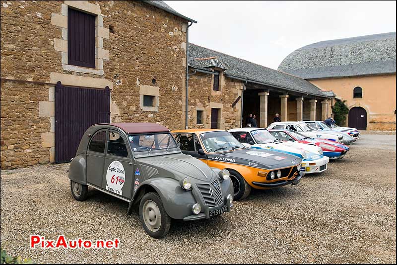 Tour Auto, Domaine Goudalie, Citroen 2cv, BMW CSL, Porsche 911