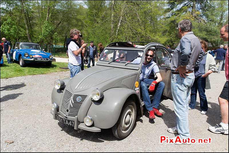 Tour Auto, Abbaye Escaladieu, Citroen 2CV N°61